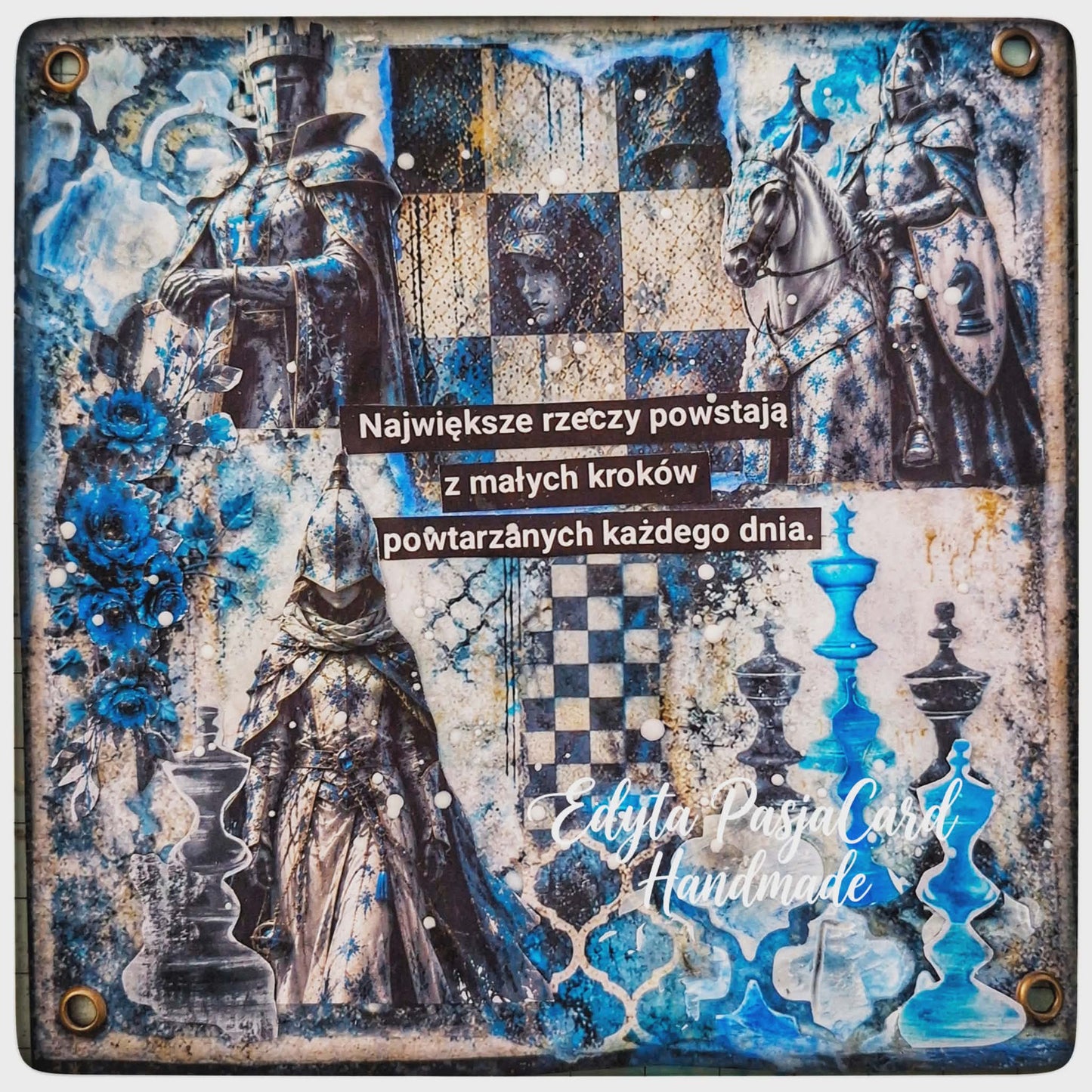 Papiery cyfrowe Szachy Fantasy A4 – Blue Gambit | 8 JPG