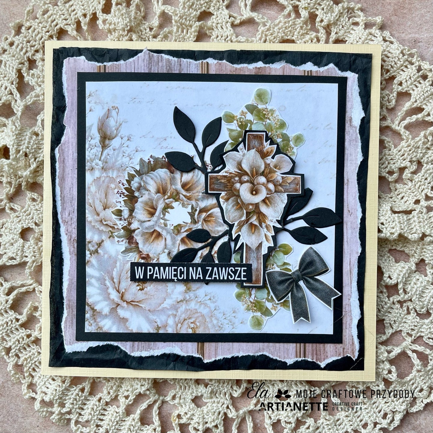 Grafiki pamięci, wspomnień i kondolencji do scrapbookingu – Boho Memorial Set 01 | kliparty PNG i arkusz A4