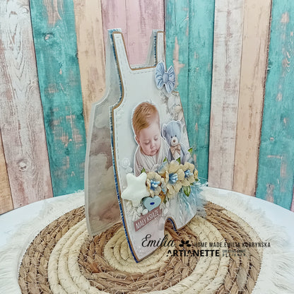 Grafiki chłopcy na Chrzest Święty – Boho Baptism Set 03 | arkusz A4 do wycinania