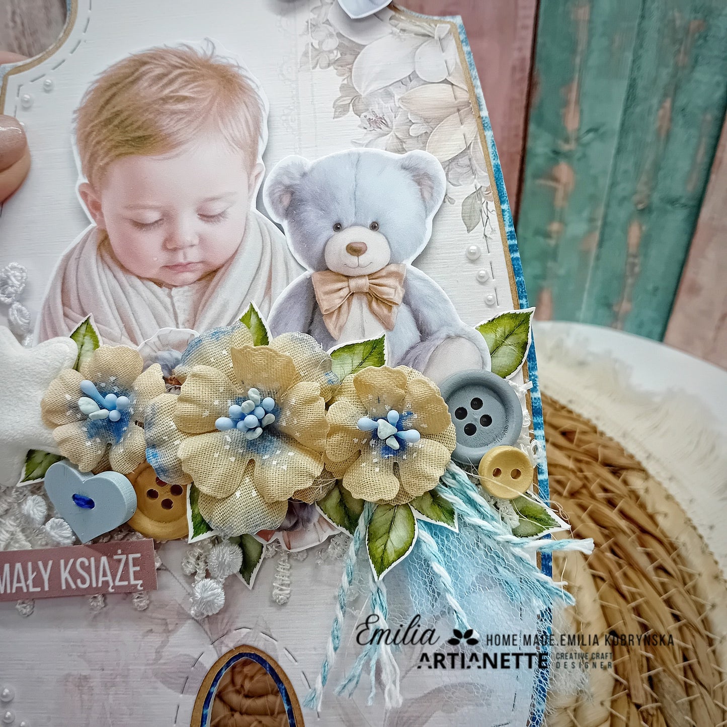 Grafiki chłopcy na Chrzest Święty – Boho Baptism Set 03 | arkusz A4 do wycinania