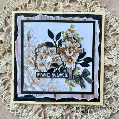 Grafiki pamięci, wspomnień i kondolencji do scrapbookingu – Boho Memorial Set 01 | kliparty PNG i arkusz A4