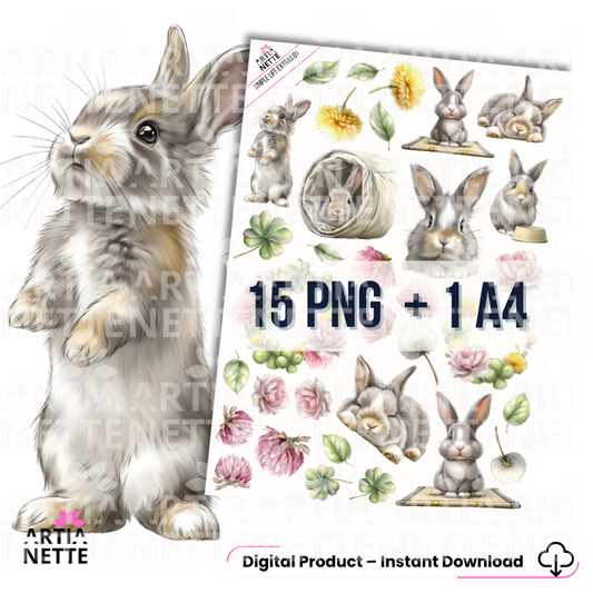 Simple Life Extras 01 – króliczki i wiosenne dodatki PNG